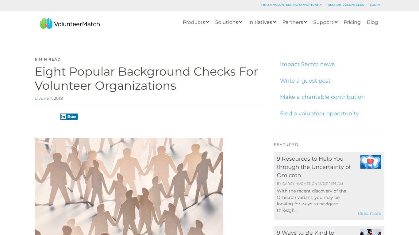 Eight Popular Background Checks For Volunteer Organizations